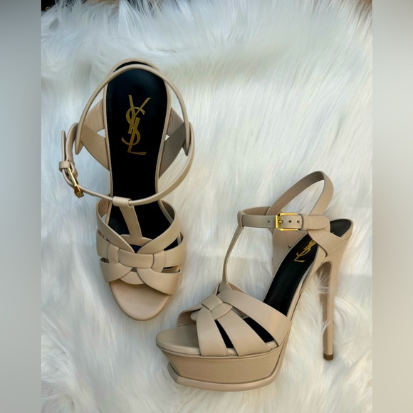 YSL Saint Laurent Tribute Platform Sandal Heel 105 - Picture 4 of 16
